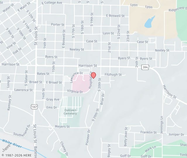 Location Map: Hospital Circle 7, 7 Batesville, Arkansas 72501