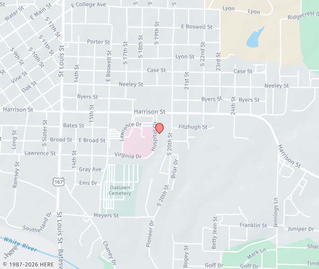 Location Map: 7 Hospital Circle Batesville, Arkansas 72501
