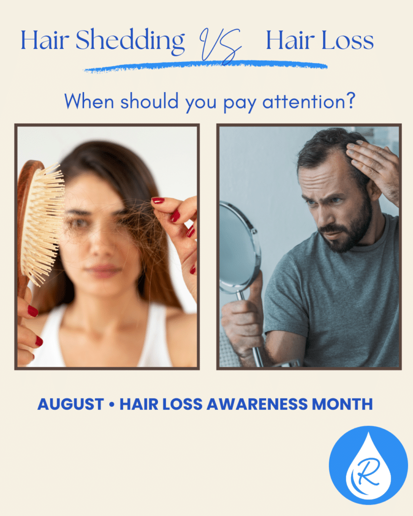 Hair shedding vs. hair loss in women and men during Hair Loss Awareness Month